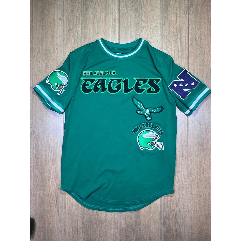 Pro Standard Philadelphia Eagles Mens Green Chenille Patch T-Shirt‎ Small NFC